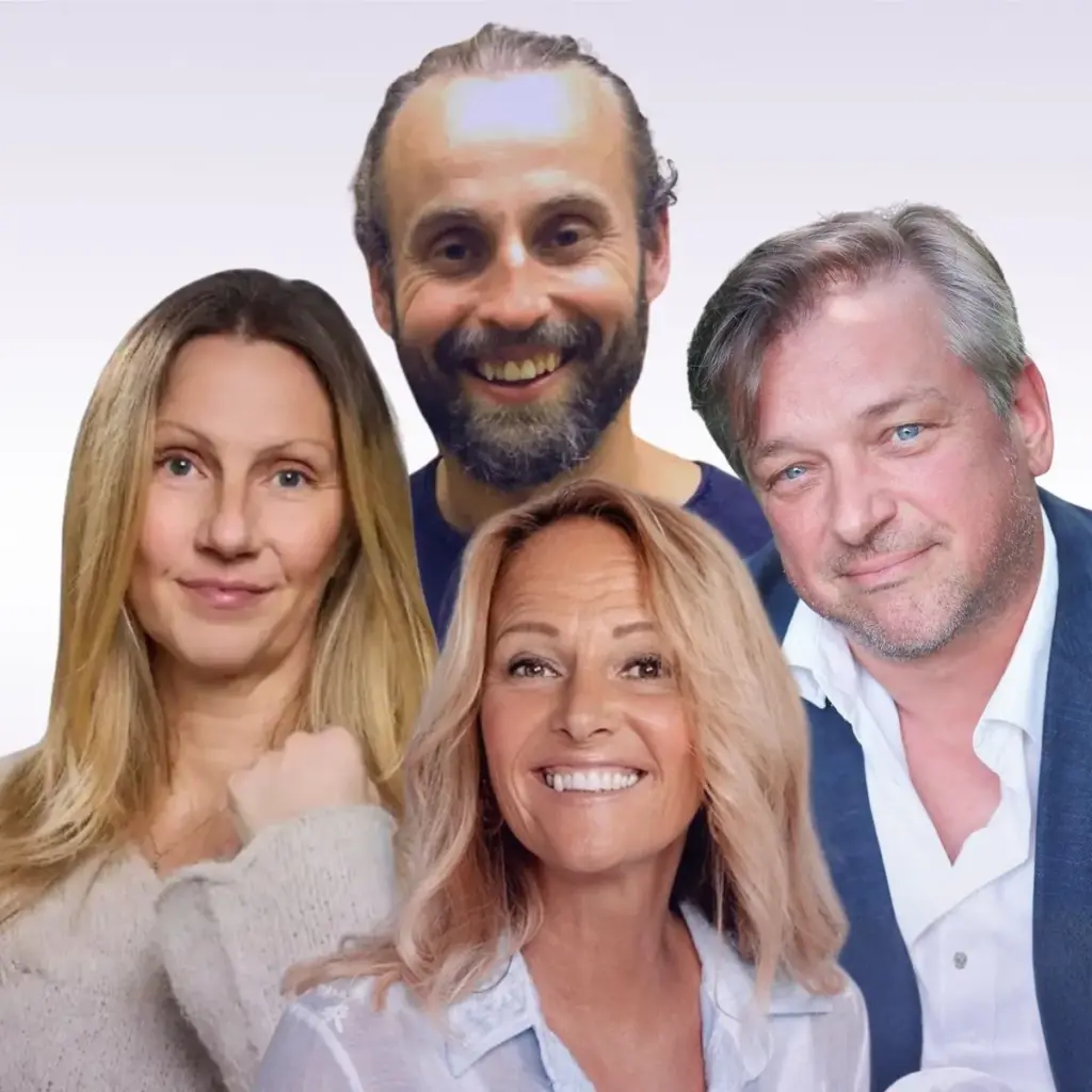 Andreas Konvicka, Kajsa Lycken, Mateusz Krawiec och moderator Yvonne Frank Månsson
